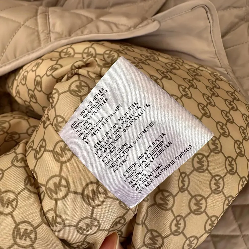 Michael Kors Quilted Button‎ Up Jacket XL - Picture 4 of 5